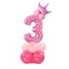 Balony dekoracja na urodziny różowy cyfra 3